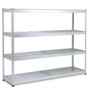 Rapid 1 galvanised heavy duty shelving – wire mesh shelves, 2440mm wide bay