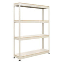 Rapid 1 galvanised shelving bay with melamine shelves