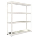 Rapid 1 galvanised shelving bay with solid steel shelves