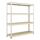 Rapid 1 galvanised heavy duty shelving – 4-shelf chipboard, galvanised frame
