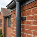 Aluminium Downpipe Clip 63mm Diameter - Flush Joint — RAL 7021 (in use)