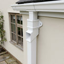Traditional Aluminium Downpipe Shoe 72x72mm — RAL 9016 (in use)