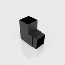 Flush Joint Aluminium Downpipe Bend 72x72mm — Textured Black / 92.5 Degrees