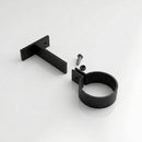 Adjustable Aluminium Pipe Clip 63mm Diameter — Textured Black