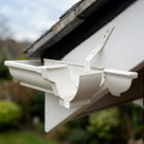 Moulded Ogee Gutter Top Rafter Bracket 125 x 100mm — RAL 9010 (in use)