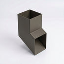 72x72mm Flush Joint Aluminium Downpipe Shoe — RAL 7022