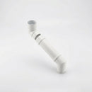 Flush Joint Adjustable Swanneck 63mm Downpipe Connector — RAL 9016