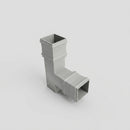 72x72mm Traditional Square Aluminium Downpipe Branches — RAL 7035 / 92.5 Degrees