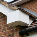 UF1 Aluminium Fascia Board Joint Cover - U Return Profile — RAL 9016 (in use)
