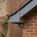 UF1 Aluminium Fascia Board Joint Cover - U Return Profile — RAL 7037 (in use)