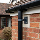 Adjustable Aluminium Pipe Clip 76mm Diameter — RAL 7016 (in use)