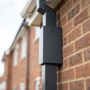 Aluminium Downpipe Access Plate 72x72mm — RAL 7016 (in use)