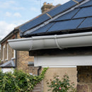 Half Round Aluminium Gutter Angle 135° - 125mm — RAL 7035 (in use)