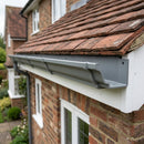 Moulded Ogee Aluminium Gutter Length 125 x 100mm x 1.83m — RAL 7037 (in use)