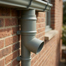 Traditional Aluminium Downpipe Bends 63mm Dia 92.5° 112.5° — RAL 7036 / 92.5 Degrees (in use)