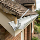 Moulded Ogee Gutter Top Rafter Bracket 125 x 100mm — RAL 7035 (in use)