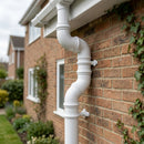 76mm Diameter Traditional Aluminium Downpipe Bends 92.5° & 112.5° — RAL 9016 / 92.5 Degrees (in use)