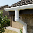 76mm Aluminium Gutter Outlet Spigot Extender – 250mm — RAL 9010 (in use)
