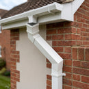 72x72mm Aluminium Adjustable Swanneck Offset — RAL 9010 (in use)