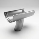 Half Round Aluminium Gutter Outlet 63mm Dia. 125mm (view 2)