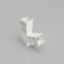 72x72mm Traditional Square Aluminium Downpipe Branches — RAL 9010 / 112.5 Degrees