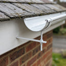 Half Round Aluminium Gutter Rise and Fall Bracket 125mm — RAL 9016 (in use)