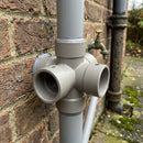 380ml Grey Low Modulus Silicone Sealant for Pipe Joints — RAL 7036 (in use)