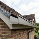 Aluminium Box Gutter Length 135×100mm 3m Marine Grade — RAL 7036 (in use)