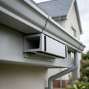 Aluminium Coping Fixing/Joint Brackets 1500mm Centres — RAL 7035 (in use)