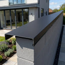 Aluminium Coping Length 3m - Secret Fix Powder Coated — Textured Black (in use)