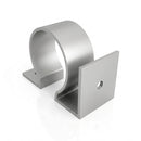 Aluminium Downpipe Clip 63mm Dia with 25mm Wall Offset — RAL 9006