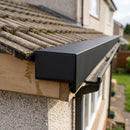 Aluminium Coping Stop End – Secret Fix 75mm — Textured Black (in use)