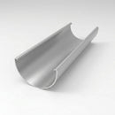 Half Round Gutter Sample – Aluminium — RAL 9006