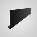 Aluminium Fascia Board Sample — Textured Black / 'V' Return