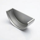 Half Round Aluminium Gutter Stop End - 125mm — RAL 9006
