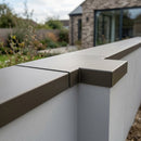Aluminium Coping T-Junction – Secret Fix Wall Detail — RAL 7022 (in use)