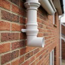 Traditional Aluminium Downpipe Bends 63mm Dia 92.5° 112.5° — RAL 9016 / 92.5 Degrees (in use)