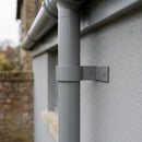 Aluminium Downpipe Clip 63mm Diameter - Flush Joint — RAL 7037 (in use)
