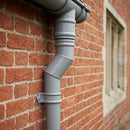 Traditional Aluminium Downpipe Bends 63mm Dia 92.5° 112.5° — RAL 7036 / 112.5 Degrees (in use)