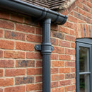 Traditional Downpipe Spare Socket Eared 76mm Diameter — RAL 7016 (in use)