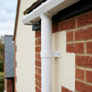 Aluminium Downpipe Clip 63mm Diameter - Flush Joint — RAL 9016 (in use)