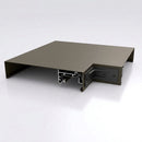 Aluminium Coping Angles 90° – Secret Fix Polyester Powder Coated — RAL 7022