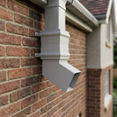 Traditional Aluminium Downpipe Bends 72x72mm – 92.5° & 112.5° — RAL 7035 / 112.5 Degrees (in use)