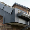 L Return Fascia Board Angle Covers – Aluminium Corner Fascia — RAL 7021 / 135 Deg Internal Angle (in use)