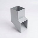 72x72mm Flush Joint Aluminium Downpipe Shoe — RAL 9006