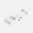 Adjustable Aluminium Pipe Clip 72×72mm – 30–100mm Offset — RAL 9016