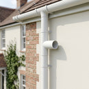 76mm Diameter Flush Joint Downpipe Branches — RAL 9016 / 112.5 Degrees (in use)