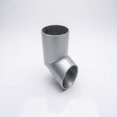 63mm Diameter Flush Joint Aluminium Downpipe Shoe — RAL 9006