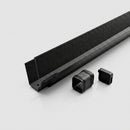 Aluminium ogee gutter length with union and stop end fittings