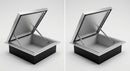 Manual Square Access Hatch 150mm Collar Mill Finish (view 2)